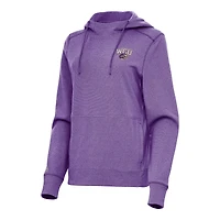 Women's Antigua Heather Purple Western Carolina Catamounts Justice Pullover Hoodie
