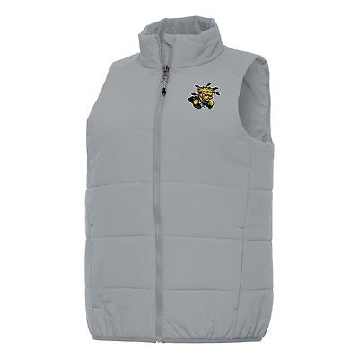 Women's Antigua Gray Wichita State Shockers Experience Full-Zip Vest