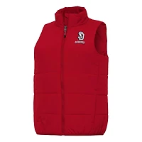 Women's Antigua Red South Dakota Coyotes Experience Full-Zip Vest