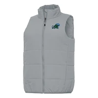 Women's Antigua Gray Tulane Green Wave Experience Full-Zip Vest