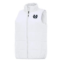 Women's Antigua White Utah State Aggies Experience Full-Zip Vest