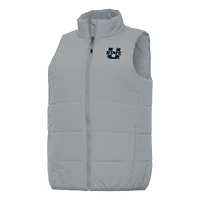 Women's Antigua Gray Utah State Aggies Experience Full-Zip Vest