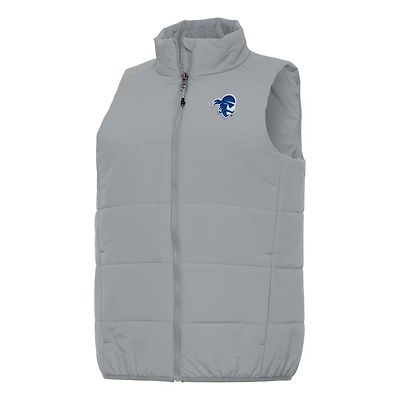 Women's Antigua Gray Seton Hall Pirates Experience Full-Zip Vest