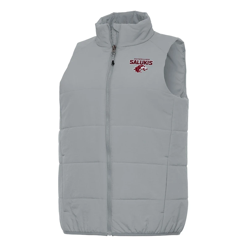 Women's Antigua Gray Southern Illinois Salukis Experience Full-Zip Vest