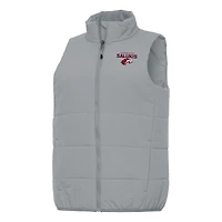 Women's Antigua Gray Southern Illinois Salukis Experience Full-Zip Vest