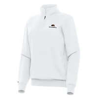 Women's Antigua White Southern Miss Golden Eagles Victory Quarter-Zip Sweatshirt