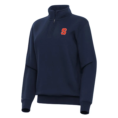 Women's Antigua Navy Syracuse Orange Victory Quarter-Zip Sweatshirt