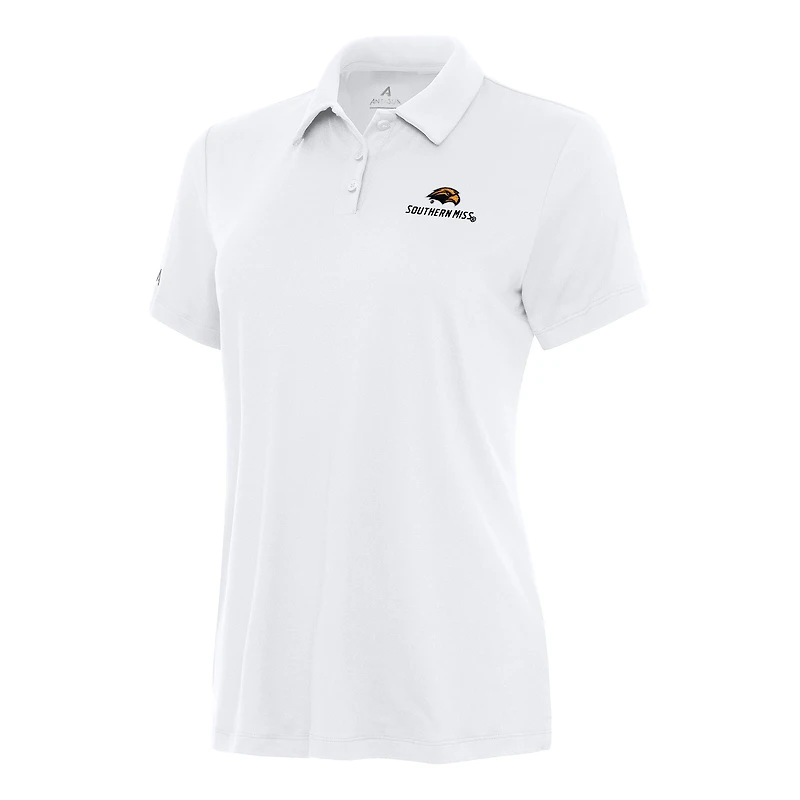 Women's Antigua White Southern Miss Golden Eagles Reprocess Polo