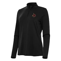 Women's Antigua Black Texas State Bobcats Reprocess Quarter-Zip Top