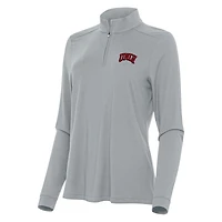 Women's Antigua Gray UNLV Rebels Intent Quarter-Zip Top