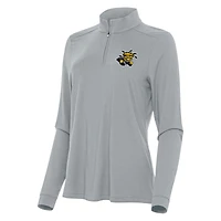 Women's Antigua Gray Wichita State Shockers Intent Quarter-Zip Top