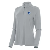 Women's Antigua Gray Seton Hall Pirates Intent Quarter-Zip Top