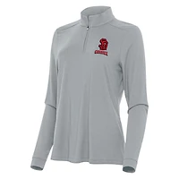 Women's Antigua Gray South Dakota Coyotes Intent Quarter-Zip Top