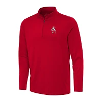 Men's Antigua Red Nebraska Huskers Herbie Husker Golf Reprocess Quarter-Zip Top