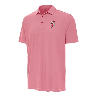 Men's Antigua Scarlet Nebraska Huskers Herbie Husker Golf Twine Polo