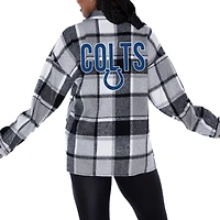 Women's Gameday Couture Gray Indianapolis Colts  Fieldside Fun Plaid Button-Up Overshirt