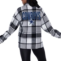 Women's Gameday Couture Gray Dallas Cowboys  Fieldside Fun Plaid Button-Up Overshirt