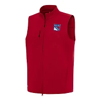 Men's Antigua Red New York Rangers Demand Full-Zip Vest