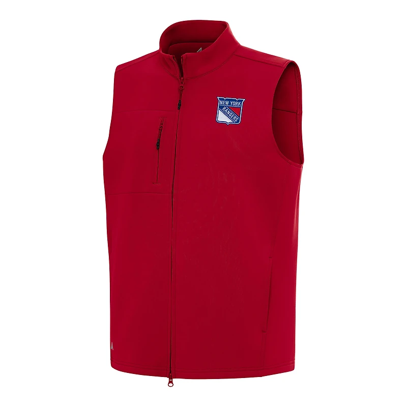Men's Antigua Red New York Rangers Demand Full-Zip Vest