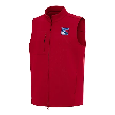 Men's Antigua Red New York Rangers Demand Full-Zip Vest