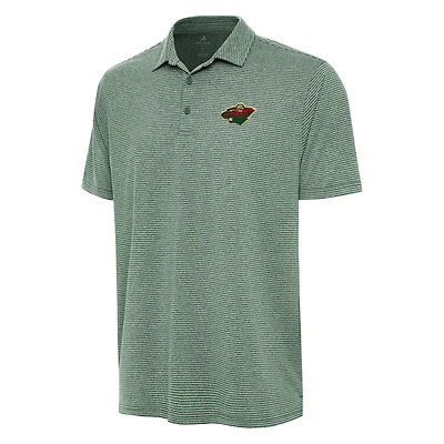 Men's Antigua Heather Green Minnesota Wild Scheme Polo