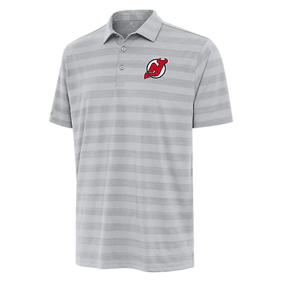 Men's Antigua Gray New Jersey Devils Tunnel Polo