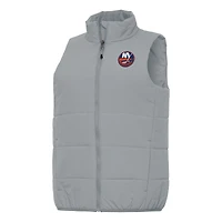 Women's Antigua Gray New York Islanders Experience Full-Zip Vest