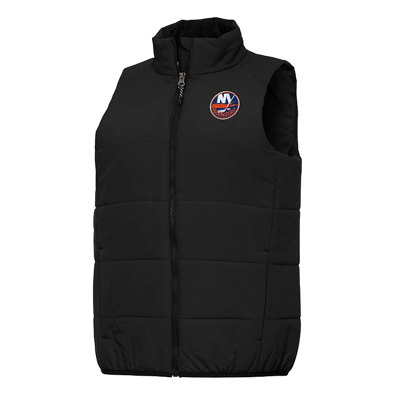 Women's Antigua Black New York Islanders Experience Full-Zip Vest