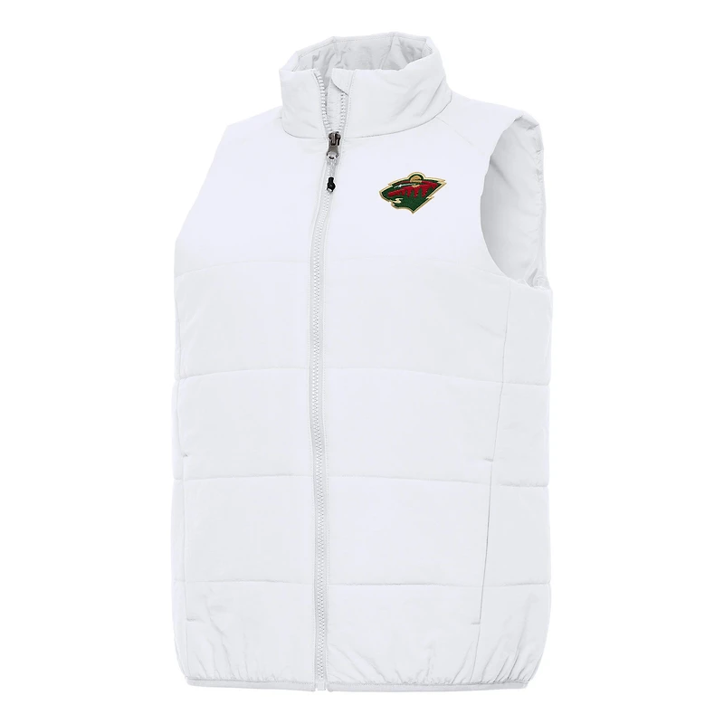 Women's Antigua White Minnesota Wild Experience Full-Zip Vest