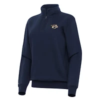 Women's Antigua Navy Nashville Predators Victory Quarter-Zip Sweatshirt
