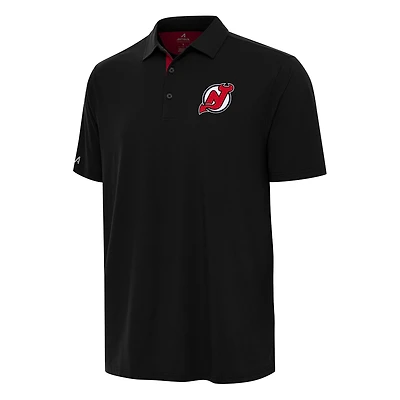 Men's Antigua Black New Jersey Devils Era Polo
