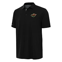 Men's Antigua Black Minnesota Wild Era Polo