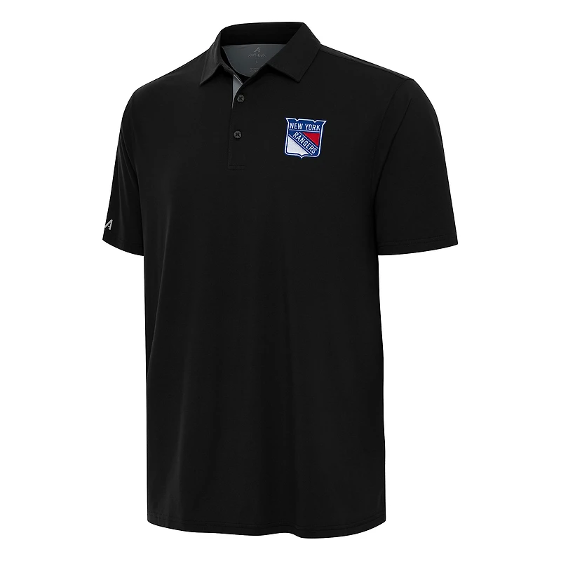 Men's Antigua Black New York Rangers Era Polo
