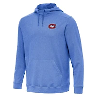 Men's Antigua Heather Royal Montreal Canadiens Cloud Pullover Hoodie