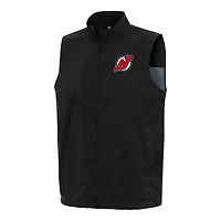 Men's Antigua  Black New Jersey Devils Brisk Full-Zip Vest