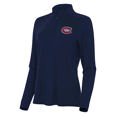 Women's Antigua Navy Montreal Canadiens Intent Quarter-Zip Top