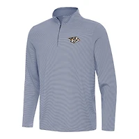Men's Antigua  Navy Nashville Predators Twine Quarter-Zip Top