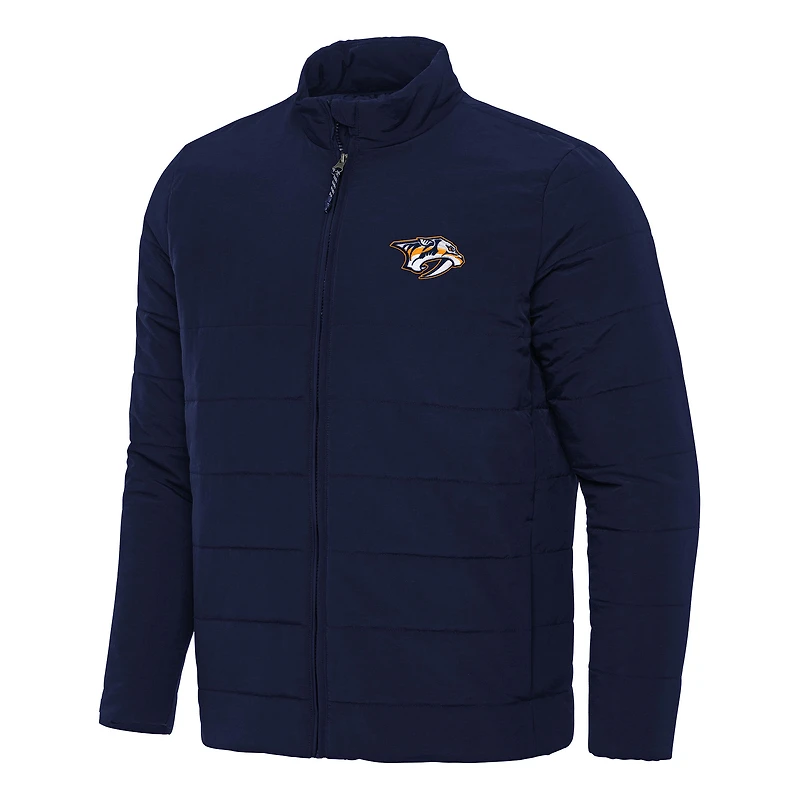 Men's Antigua Navy Nashville Predators Swelter Full-Zip Puffer Jacket