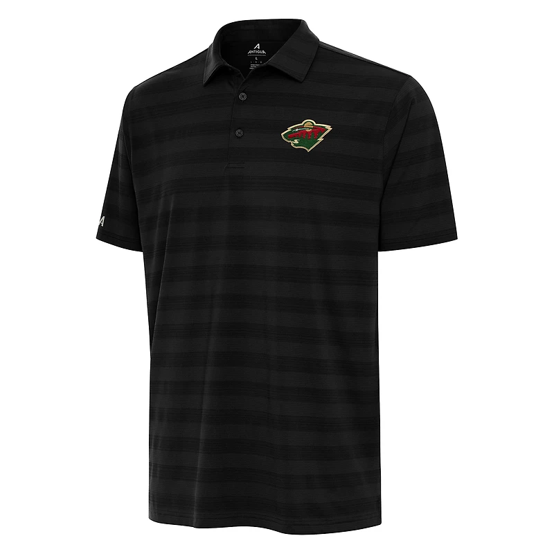 Men's Antigua  Black Minnesota Wild Big & Tall Tunnel Polo