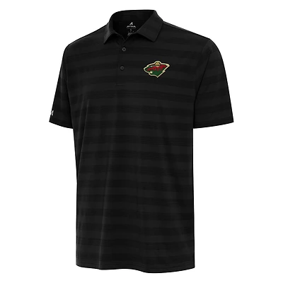 Men's Antigua  Black Minnesota Wild Big & Tall Tunnel Polo