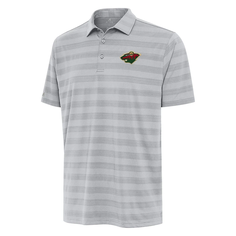 Men's Antigua Gray Minnesota Wild Big & Tall Tunnel Polo