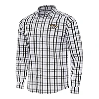 Men's Antigua  Black/Gray Nashville Predators Tending 2 Button-Down Long Sleeve Shirt