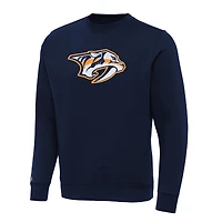 Men's Antigua Navy Nashville Predators Big & Tall Victory Crewneck Pullover Sweatshirt