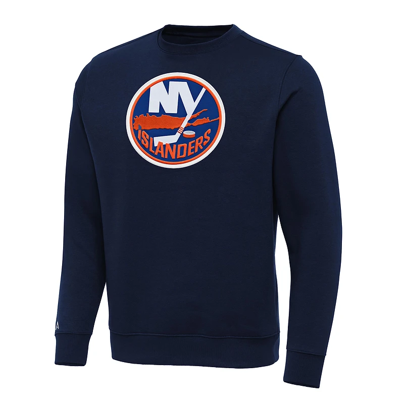 Men's Antigua Navy New York Islanders Big & Tall Victory Crewneck Pullover Sweatshirt