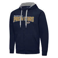 Men's Antigua Navy Nashville Predators Big & Tall Victory Full-Zip Hoodie