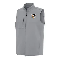 Men's Antigua Gray Pittsburgh Penguins Demand Full-Zip Vest