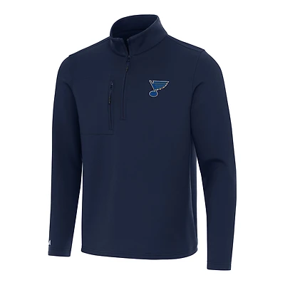 Men's Antigua  Navy St. Louis Blues Insider Quarter-Zip Top