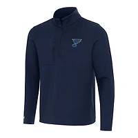 Men's Antigua  Navy St. Louis Blues Insider Quarter-Zip Top