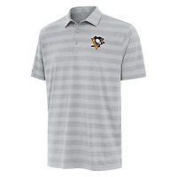 Men's Antigua Gray Pittsburgh Penguins Tunnel Polo