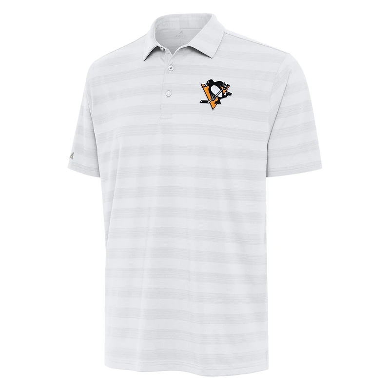 Men's Antigua White Pittsburgh Penguins Tunnel Polo